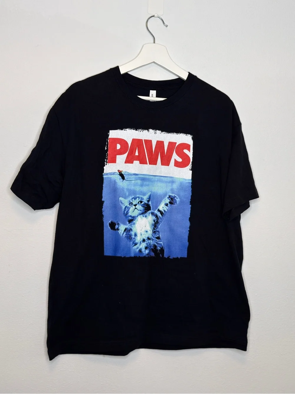 PAWS- Large-Black T-shirt